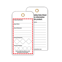 &eacute;tiquettes SGH pour le milieu de travail, Papier cartonn&eacute;, 3" la x 6" h, Anglais Duraquip Inc