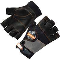 Gants demi-doigts en cuir r&eacute;duisant les impacts ProFlex 901, Petit, Paume en Cuir fleur, Poignet Boucle et crochet Duraquip Inc