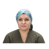 Bonnet bouffant pliss&eacute;, Polypropyl&egrave;ne, 21", Bleu Duraquip Inc