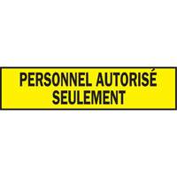 Warning Barricade Tape, French, 3" W x 200' L, 3.5 mils, Black on Yellow Duraquip Inc