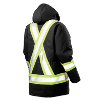 Safety Parka, Black, Large Duraquip Inc