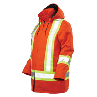 Safety Parka, High Visibility Orange, Large Duraquip Inc