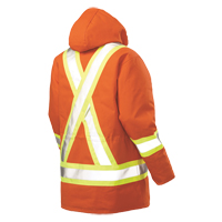 Safety Parka, High Visibility Orange, Large Duraquip Inc