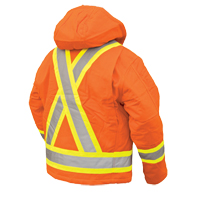Safety Jacket, High Visibility Orange, Large Duraquip Inc
