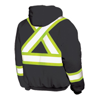 Insulated Safety Hoodie, Polyester, Large, Black Duraquip Inc