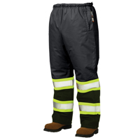 Lined Pull-On Safety Pant, Polyester, Large, Black Duraquip Inc