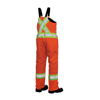 Lined Safety Overalls, Polyester/Polyurethane, Large, High Visibility Orange Duraquip Inc