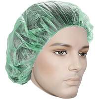 Bonnets bouffants, Polypropyl&egrave;ne, 21", Vert Duraquip Inc