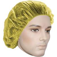 Bonnets bouffants, Polypropyl&egrave;ne, 24", Jaune Duraquip Inc