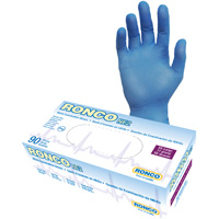 Disposable Gloves, 2X-Large, Nitrile, 4-mil, Powder-Free, Blue Duraquip Inc