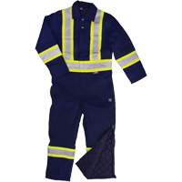 Reflective Duck Coveralls, Small, Navy Blue Duraquip Inc