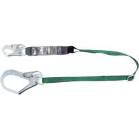 V-Series Lanyard, 6', Rebar Hook Center, Snap Hook Leg Ends, Polyester Duraquip Inc
