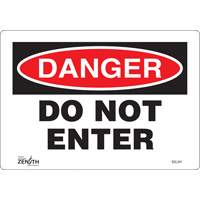 "Do Not Enter" Sign, 7" x 10", Vinyl, English Duraquip Inc