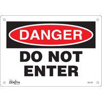 Enseigne Do Not Enter, 7" x 10", Aluminium, Anglais Duraquip Inc