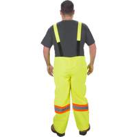 RZ1000 Rain Bib Pants, Polyester, Small, High Visibility Lime-Yellow Duraquip Inc