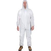 Hooded Coveralls, Medium, White, SMS Duraquip Inc
