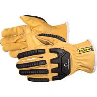 Gants de conducteur antichocs Endura, Petit, Paume en Cuir fleur de ch&egrave;vre Duraquip Inc