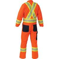 Combinaison ind&eacute;chirable, Petit, Orange haute visibilit&eacute; Duraquip Inc