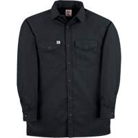 Chemise de travail en tissu crois&eacute; avec boutons-pression, Hommes, Petit, Noir Duraquip Inc