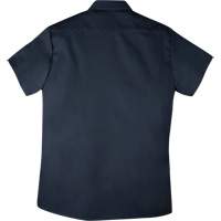 Chemise de travail &agrave; manches courtes en tissu crois&eacute; avec boutons-pression, Hommes, Petit, Bleu marine Duraquip Inc