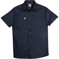 Short-Sleeved Twill Work Shirt, Men's, 4X-Large, Navy Blue Duraquip Inc