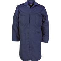 Lab Coat, Poly-Cotton, 32, Navy Blue Duraquip Inc