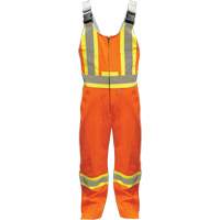 Overalls, Poly-Cotton, Small, High Visibility Orange Duraquip Inc