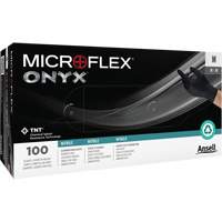 Onyx&reg; Gloves, Small, Nitrile, 3.5-mil, Powder-Free, Black Duraquip Inc
