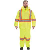 RZ1000 Rain Suit, Polyester, Small, High Visibility Lime-Yellow Duraquip Inc
