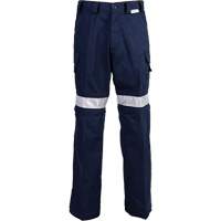 High Visibility Pants, Poly-Cotton, 32, Navy Blue Duraquip Inc