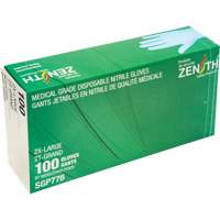 Puncture-Resistant Medical-Grade Disposable Gloves, 2X-Large, Nitrile, 4.5-mil, Powder-Free, Blue, Class 2 Duraquip Inc