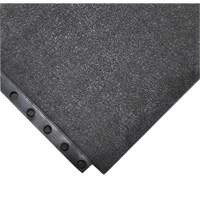 Tapis antifatigue 24/Seven Locksafe, Lisse, 3' x 3' x 5/8", Noir, Caoutchouc naturel Duraquip Inc
