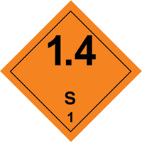 Hazardous Material Handling Labels, 4" L x 4" W, Black on Orange SGQ529 | Duraquip Inc