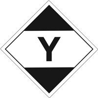 "Y" Limited Quantity Air Shipping Labels, 4" L x 4" W, Black on White SGQ531 | Duraquip Inc