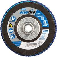 BlueFire&reg; Flap Disc, 5" x 5/8"-11, Type 29, 80 Grit, Zirconia Alumina Duraquip Inc