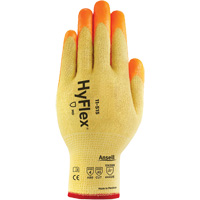HyFlex&reg; High Visibility Cut-Resistant Gloves, Size 6, 13 Gauge, Foam Nitrile Coated, Stainless Steel/Kevlar&reg;/Spandex Shell, ASTM ANSI Level A5/EN 388 Level E Duraquip Inc
