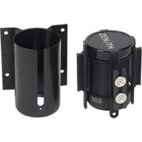 Wall Mount Barrier with Magnetic Tape, Steel, Screw Mount, 7', Black Tape Duraquip Inc