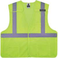 GloWear 8217BA Breakaway Mesh Safety Vest, High Visibility Lime-Yellow, Medium/Small, Polyester Duraquip Inc