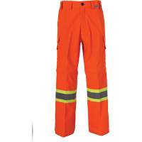 All-Season High Visibility Ventilated Mining Pants, Poly-Cotton, 28, High Visibility Orange Duraquip Inc