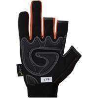 Clutch Gear&reg; Open-Finger Framers Gloves, Synthetic Palm, Size Small Duraquip Inc