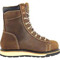 Bottes de travail pour monteur, Cuir, Embout Acier, Taille 7, Imperm&eacute;able Duraquip Inc