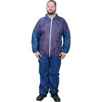 Coveralls, Medium, Blue, Polypropylene Duraquip Inc