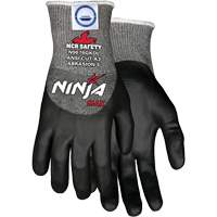 Ninja&reg; Max Cut Resistant Gloves, Size Medium, 10 Gauge, Bi-Polymer Coated, Dyneema&reg; Shell, ASTM ANSI Level A3 Duraquip Inc