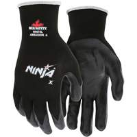 Ninja&reg; Coated Gloves, Large, Bi-Polymer Coating, 15 Gauge, Nylon/Lycra&reg; Shell Duraquip Inc