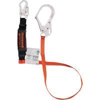 Titan Shock-Absorbing Lanyard, 6', Locking Rebar Hook Center, Locking Snap Hook Leg Ends, Polyester Duraquip Inc
