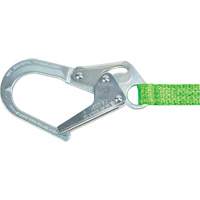 Miller&reg; HP Shock-Absorbing Lanyard, 4', Locking Rebar Hook Center, Locking Snap Hook Leg Ends, Polyester Duraquip Inc
