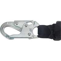 Miller&reg; HP Shock-Absorbing Lanyard, 4', Locking Rebar Hook Center, Locking Snap Hook Leg Ends, Polyester Duraquip Inc