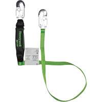 Miller&reg; HP Shock-Absorbing Lanyard, 6', Locking Snap Hook Center, Locking Snap Hook Leg Ends, Polyester Duraquip Inc