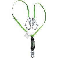 Miller&reg; HP Shock-Absorbing Lanyard, 6', Locking Rebar Hook Center, Locking Snap Hook Leg Ends, Polyester Duraquip Inc
