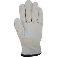 Gants de conducteur &agrave; dos en coton, Grand, Paume en Cuir fleur de ch&egrave;vre Duraquip Inc